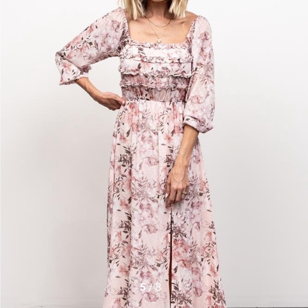 Baltic Born Florence Maxi Dress Blush Floral